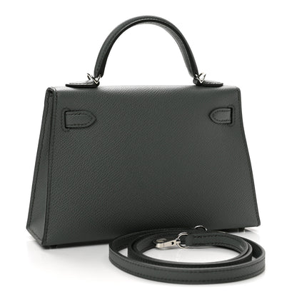 Hermes Epsom Mini Kelly Sellier 20 Vert Amande 3 of 11
