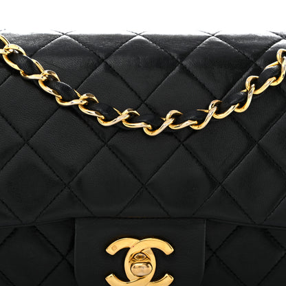 Chanel Lambskin Quilted Small Double Flap Black 7 of 13