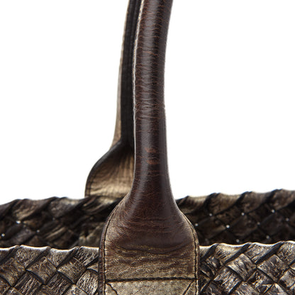 Bottega Veneta Intrecciato Mini Cabat Platino Ossidato 8 of 12