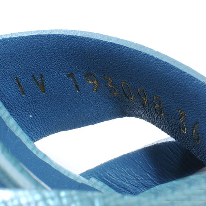Saint Laurent Paille Patent Tribute 105 Platform Sandals Azur 36 7 of 7