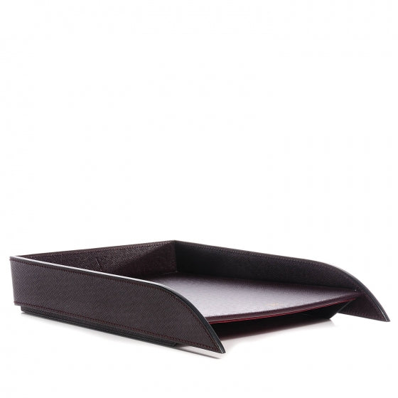 Taiga Leather 6 Piece Desk Set Acajou