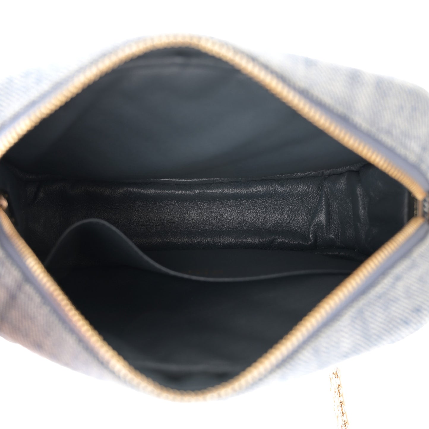 Denim Chevron Quilted Reissue 2.55 Camera Case Blue