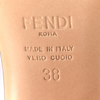 Fendi Ricamo Sequin Paillettes Vitello Grace FF Delfina Sandals 38 Lavanda Rosa 7 of 10