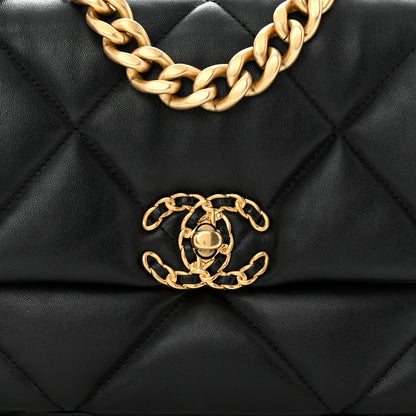 Chanel Goatskin Quilted Medium Chanel 19 Flap Black 8 of 11