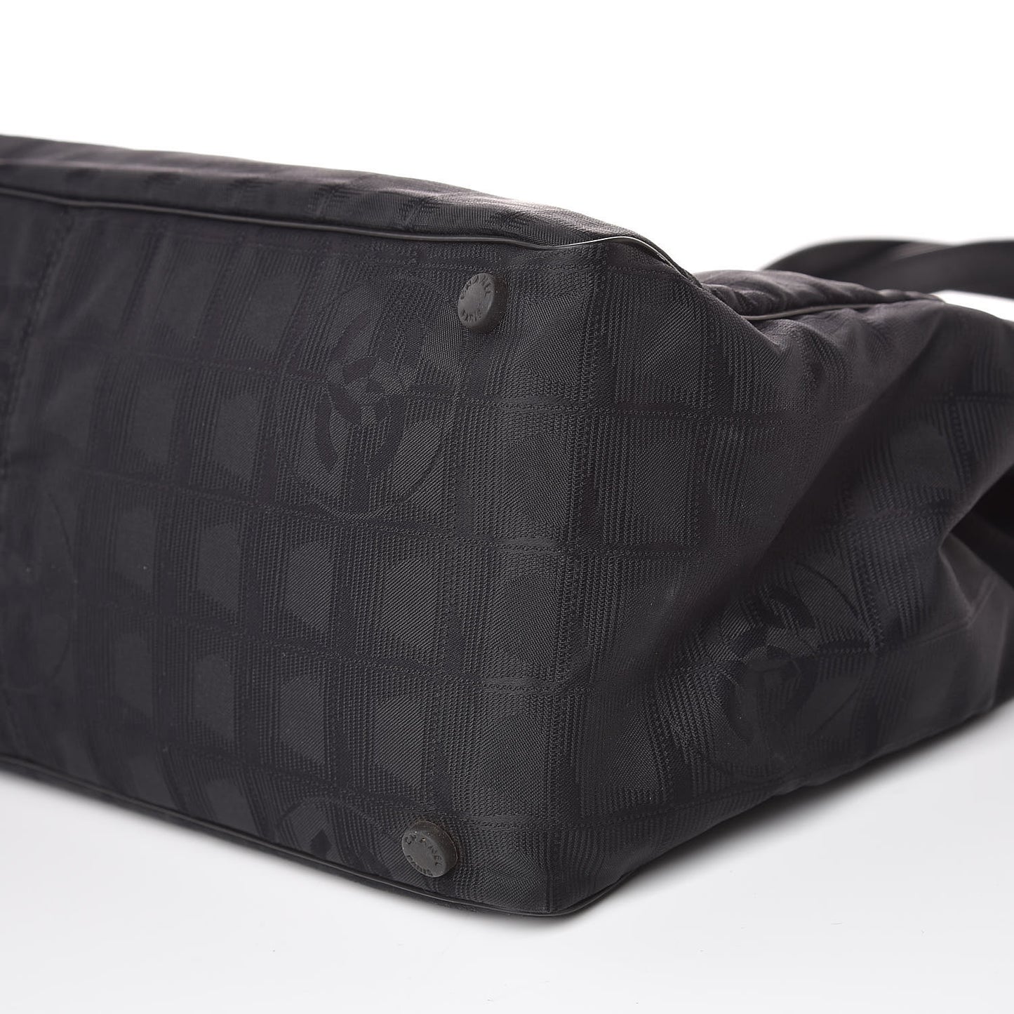 Nylon Large Travel Tote Black