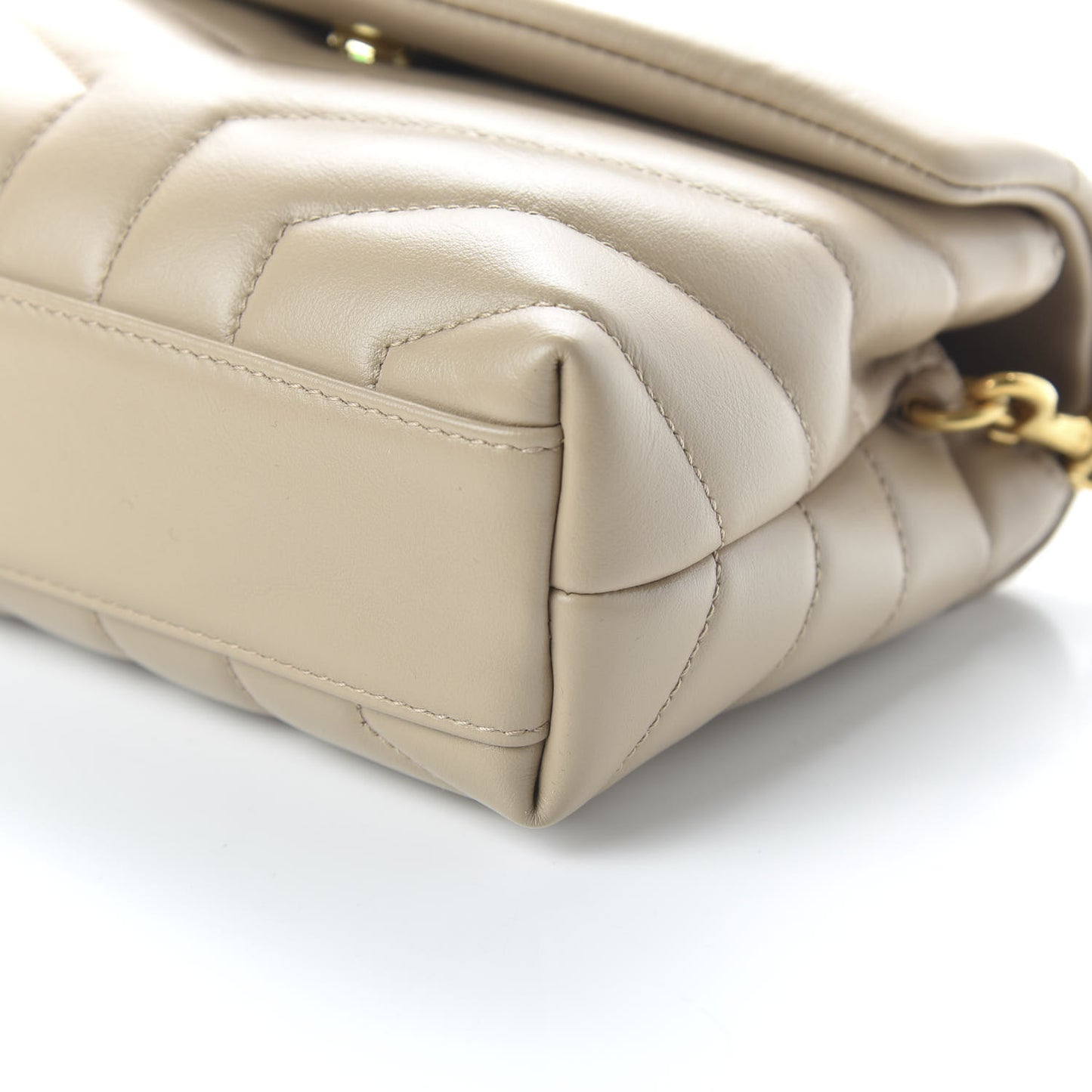 Calfskin Y Quilted Monogram Toy Loulou Crossbody Bag Dark Beige