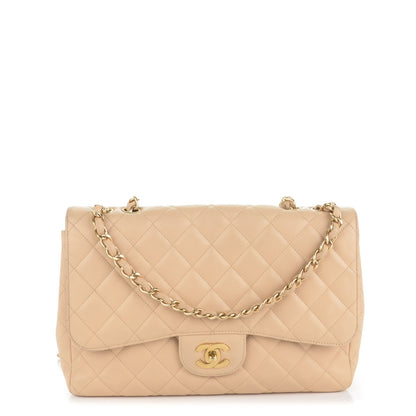Chanel Caviar Quilted Jumbo Single Flap Beige 1 of 8
