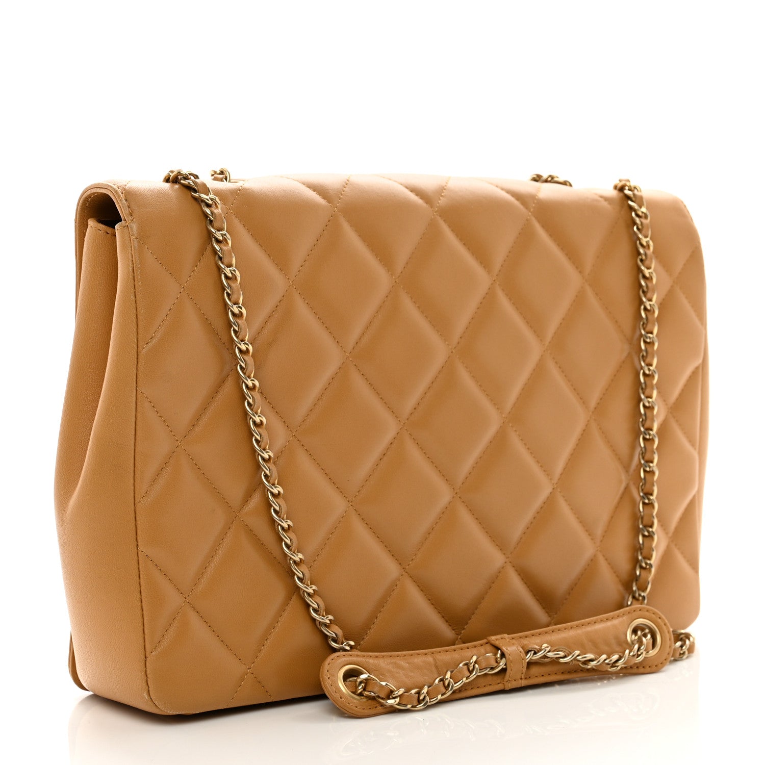 Chanel Lambskin Quilted Medium Diamond CC Flap Beige 3 of 11
