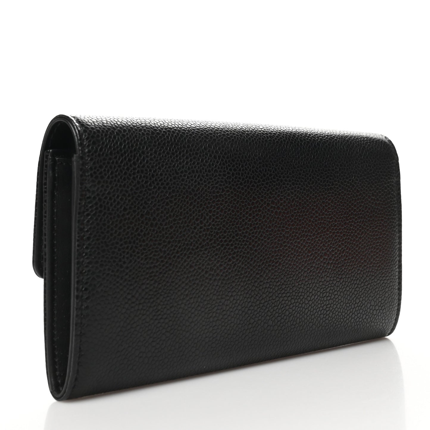 Caviar Timeless CC Large Gusset Flap Wallet Black