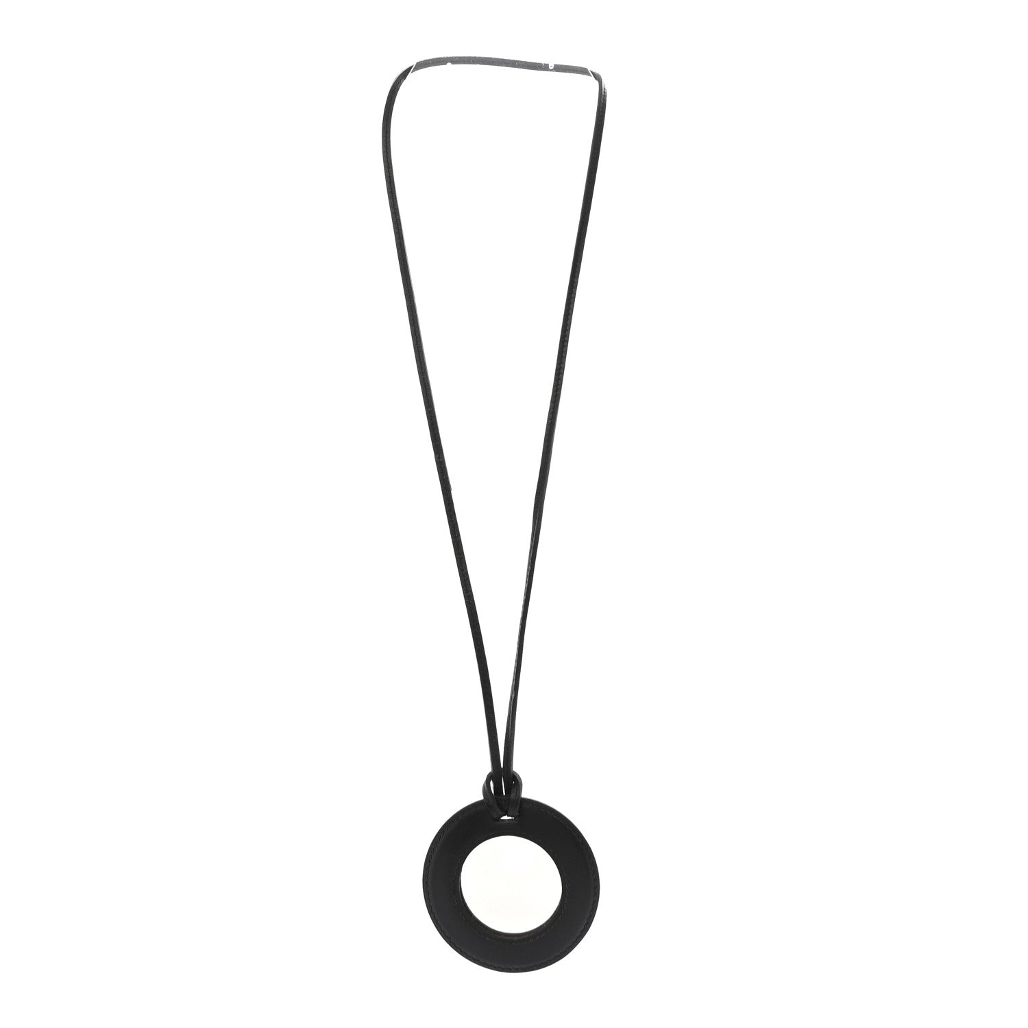 Hermes Chamonix Mirror Pendant Necklace Black 3 of 5
