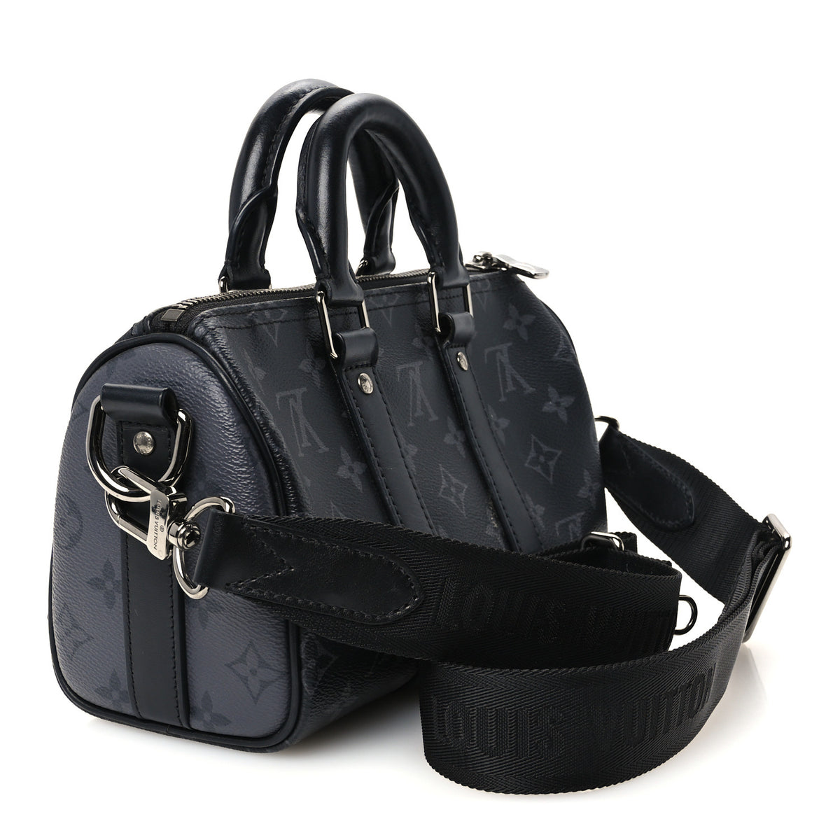 Louis Vuitton Reverse Monogram Eclipse Keepall Bandouliere 25 Black 3 of 9