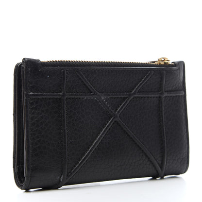 Christian Dior Grained Calfskin Cannage Diorama Wallet Black 3 of 8