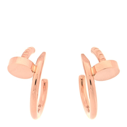 Cartier 18K Pink Gold Juste Un Clou Hoop Earrings 1 of 5