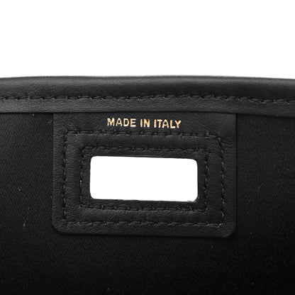 Fendi Glazed Fabric Vitello Century FF 1974 Stamp Patch Mini Peekaboo Defender Cover Mogano Panna Black 6 of 7