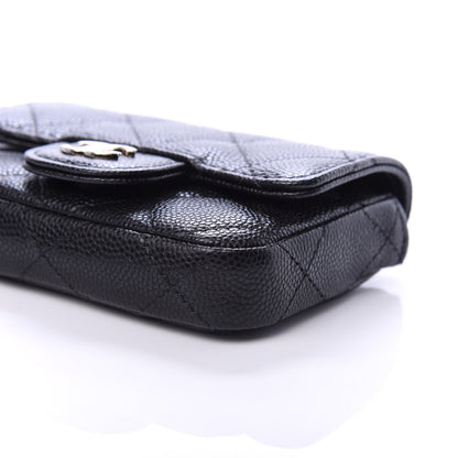 Chanel Caviar Quilted Flap Chain Waist Bag Black 10 of 11