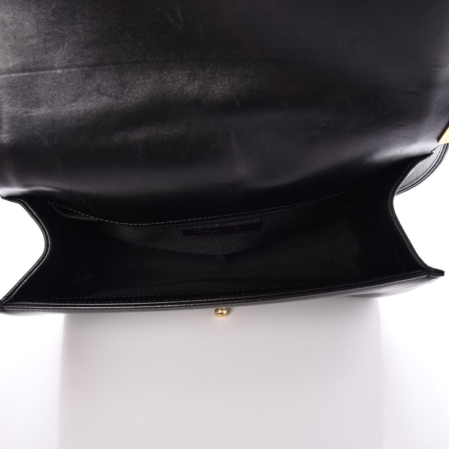 Lambskin Quilted Medium Boy Flap Black