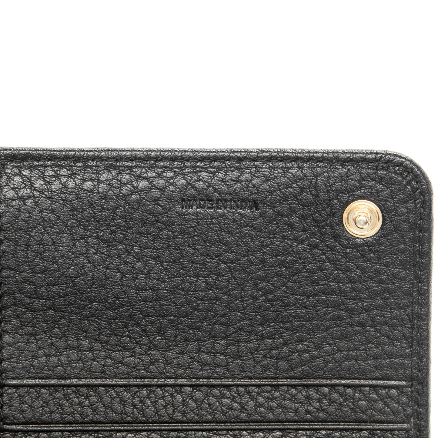 Vitello Daino Continental Flap Wallet Nero Black