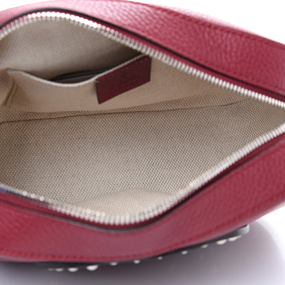 Gucci Pebbled Calfskin Studded Small Soho Disco Bag Soft Burgundy 4 of 9