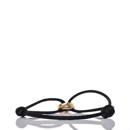 Cartier 18K Pink Yellow White Gold Trinity Adjustable Cord Bracelet Black 3 of 6