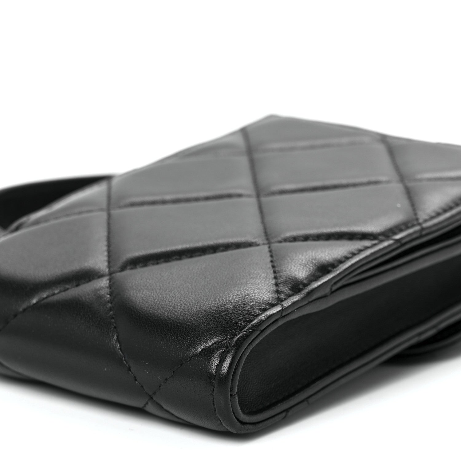 Chanel Lambskin Quilted Chanel 19 Phone Holder With Chain Black 12 of 12