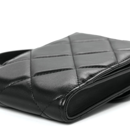 Chanel Lambskin Quilted Chanel 19 Phone Holder With Chain Black 12 of 12