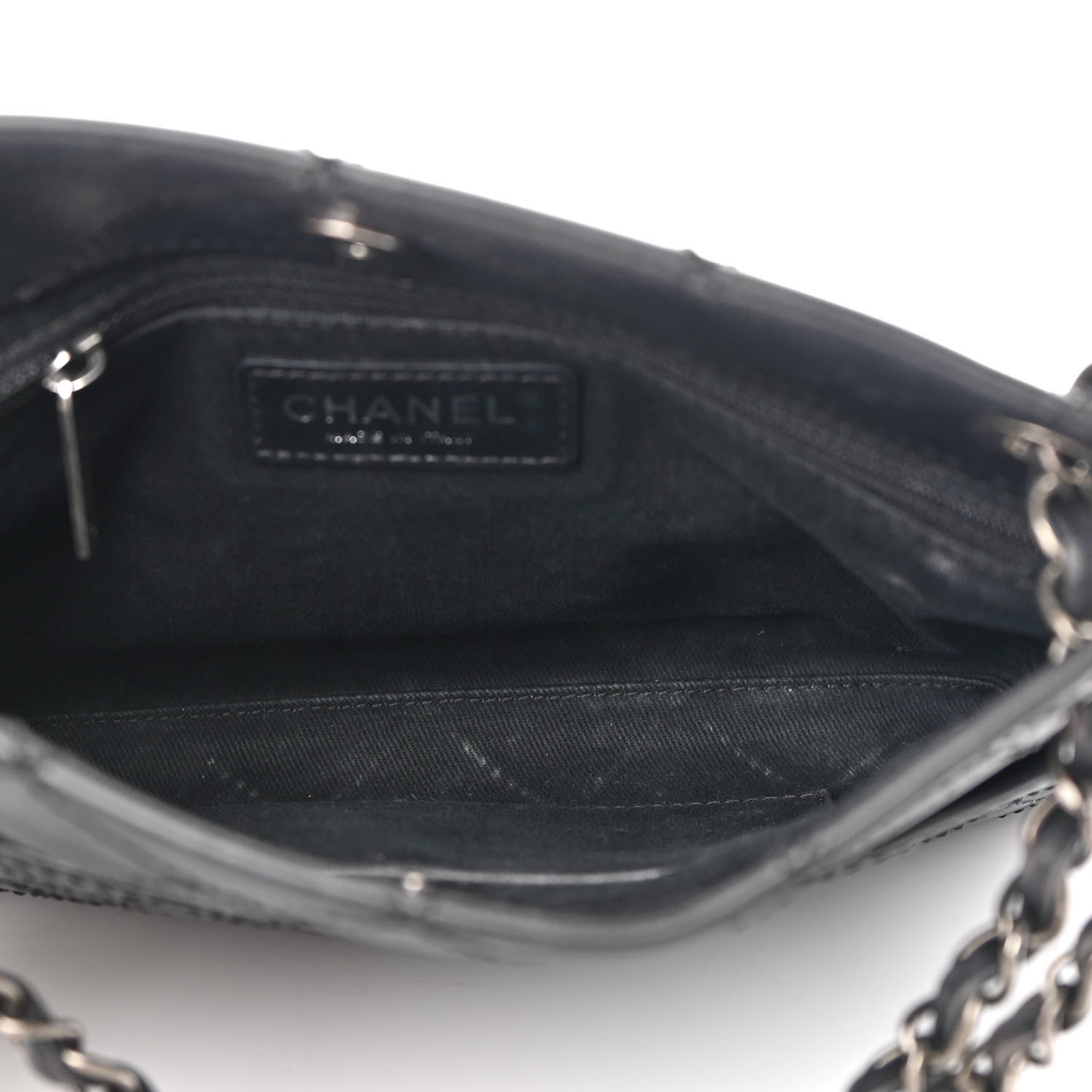 Chanel Calfskin Wild Stitch Small Shopping Tote Black 5 of 9