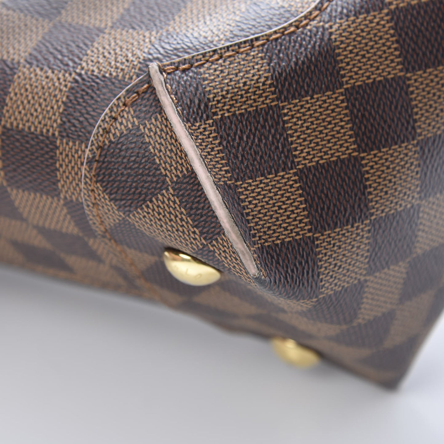 Damier Ebene Caissa Tote PM Rose Ballerine