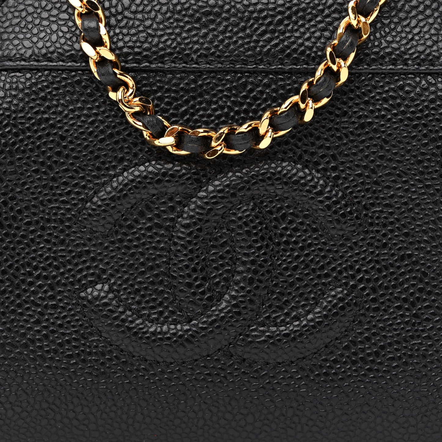 Caviar CC Shoulder Bag Black