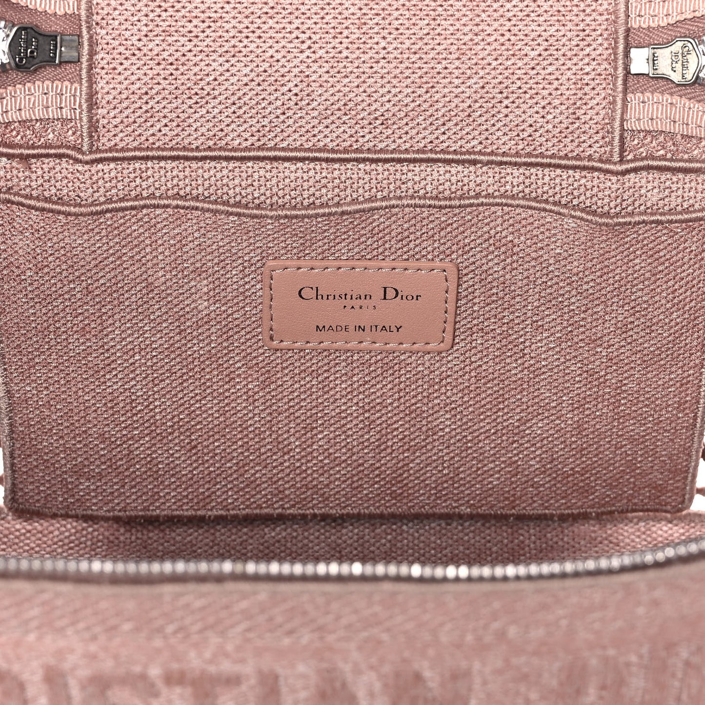 Mesh Embroidered Diortravel Vanity Case Clay