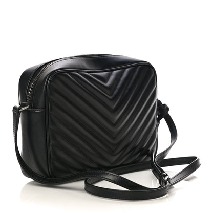 Saint Laurent Calfskin Matelasse Monogram Lou Camera Bag Black 3 of 10