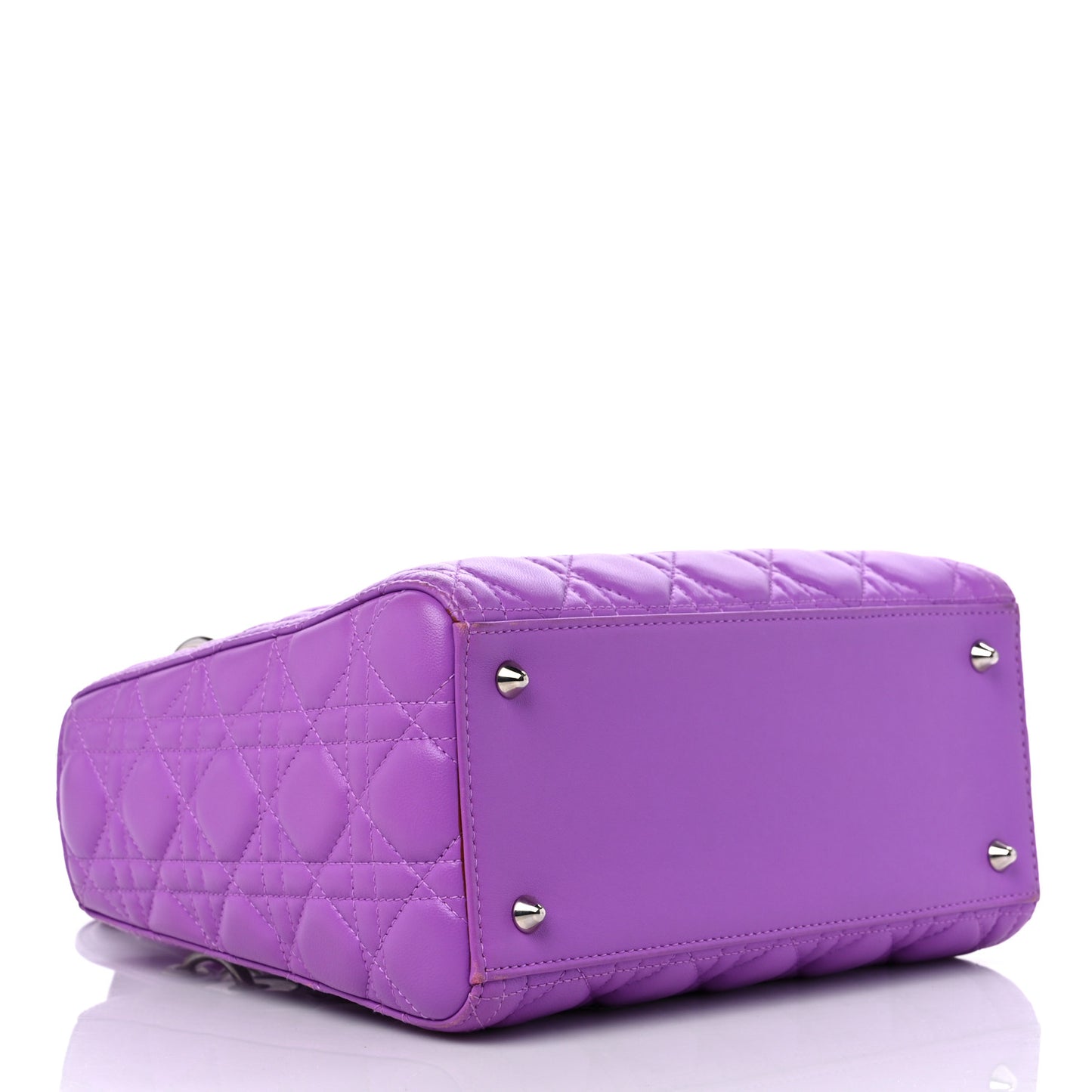 Lambskin Cannage Medium Lady Dior Purple