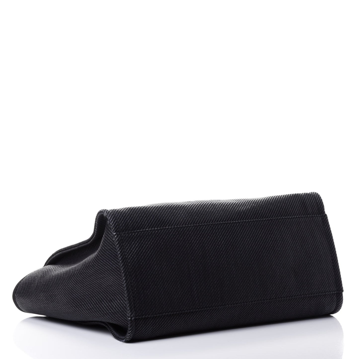Mixed Fibers Calfskin Medium Deauville Tote Blue