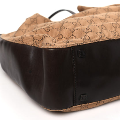 Gucci Denim Monogram Calfskin Tote Dark Brown 10 of 12