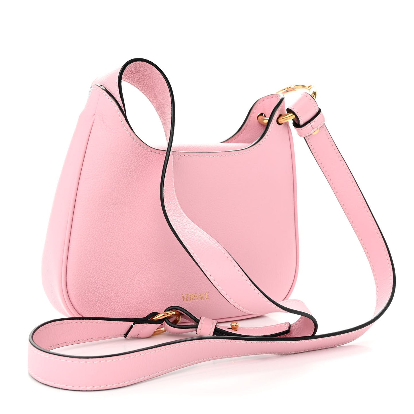 Calfskin Whipstitch Medusa Mini Hobo English Rose