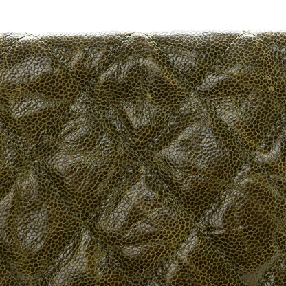 Chanel Crumpled Grained Calfskin Jumbo CC Crave Flap Green 14 of 16