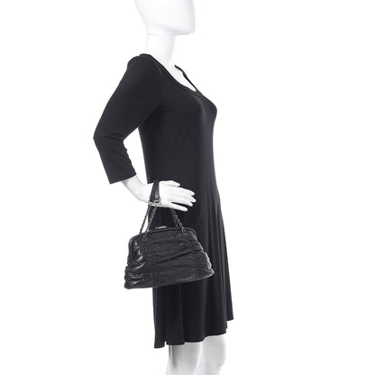 Chanel Lambskin Quilted Sharpei Frame Tote Black 2 of 19