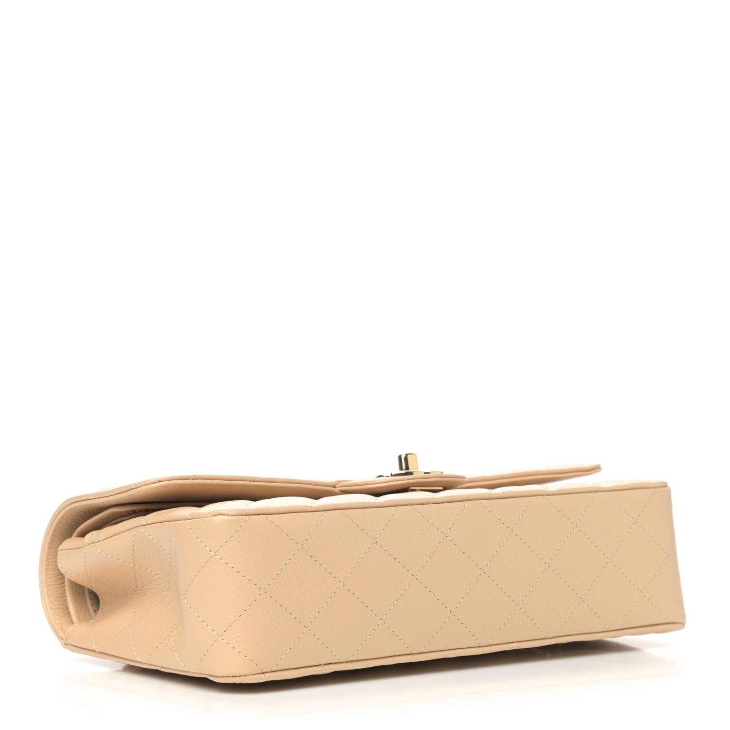 Chanel Caviar Quilted Medium Double Flap Beige 3 of 4