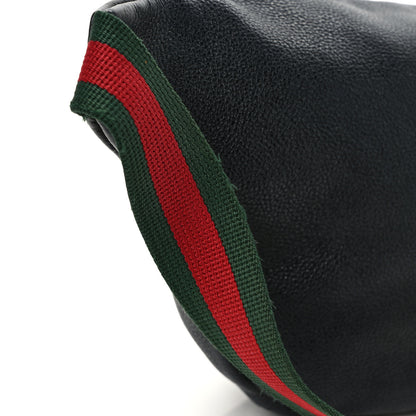 Gucci Grained Calfskin Logo Belt Bag Black 10 of 12