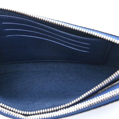 Louis Vuitton Monogram Giant Escale Double Zip Pochette Blue 6 of 10