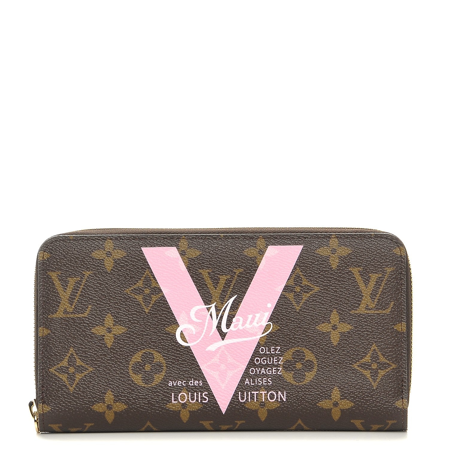 Louis Vuitton Monogram Maui V Zippy Wallet Rose Ballerine 1 of 8