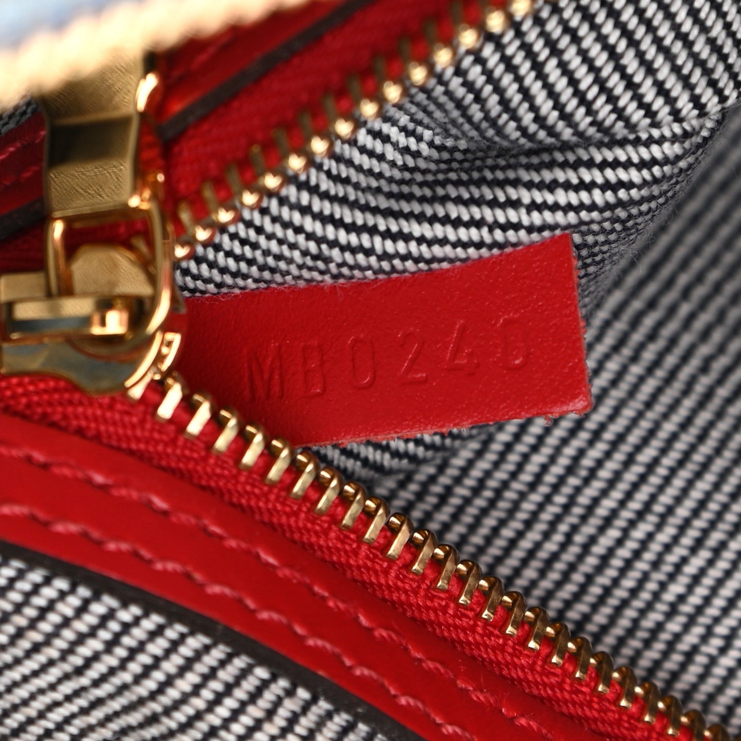 Denim Damier Monogram Patchwork Speedy Bandouliere 30 Blue Rouge