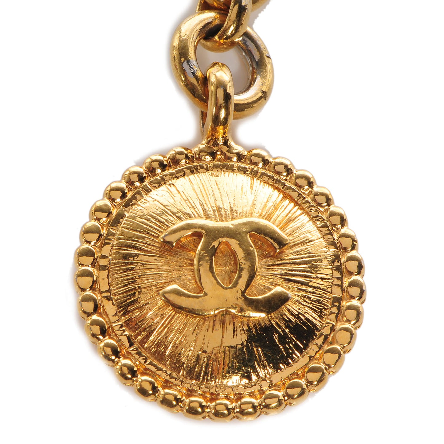 Chain Sunburst Medallion CC Belt Gold