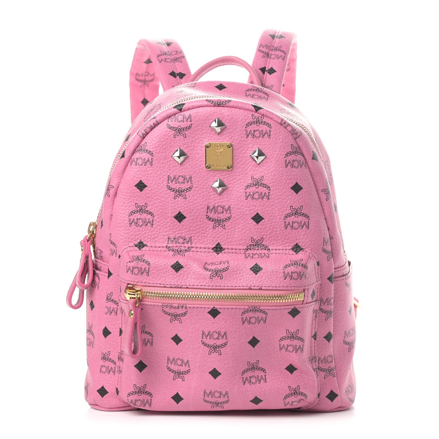MCM Visetos Small Sprinkle Stud Stark Backpack Pink 1 of 6