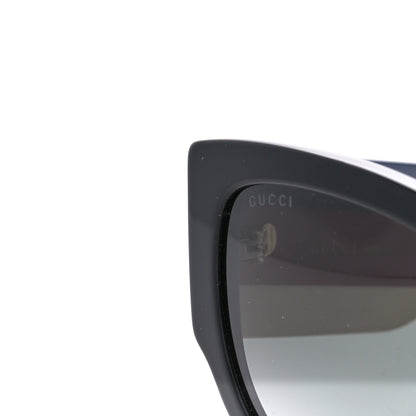 Gucci Acetate Web Oversized Frame Rectangle Sunglasses GG0276S Black Multicolor 8 of 9