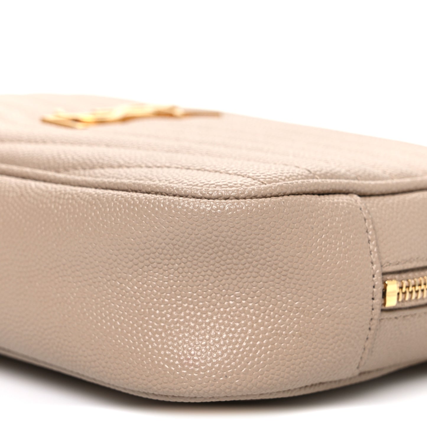 Grain De Poudre Matelasse Monogram Mini Lou Camera Bag Dark Beige
