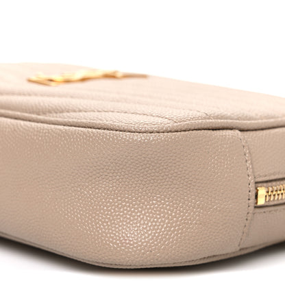 Saint Laurent Grain De Poudre Matelasse Monogram Mini Lou Camera Bag Dark Beige 10 of 10