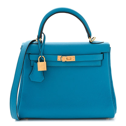Hermes Togo Kelly Retourne 25 Bleu Zanzibar 1 of 11