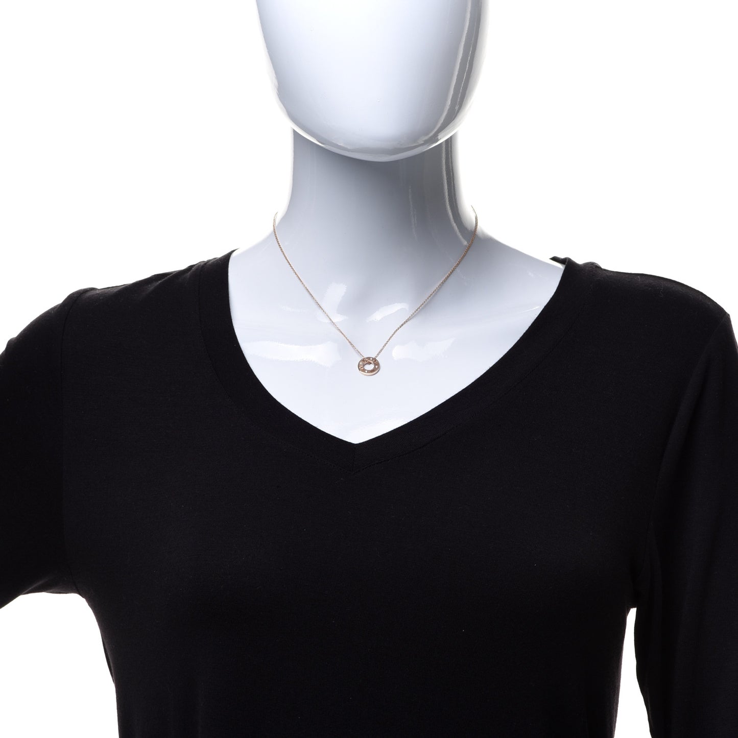 18K Rose Gold Diamond Atlas Pierced Pendant Necklace
