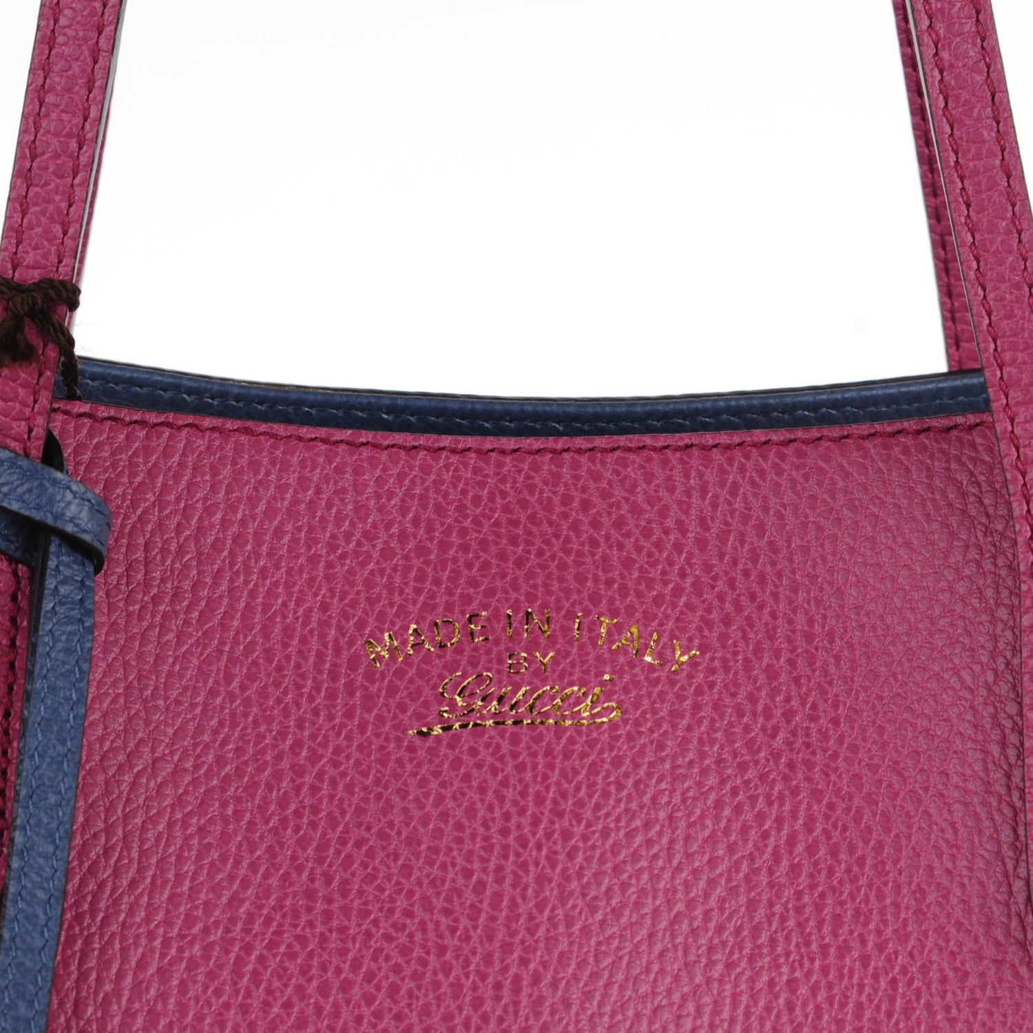 Gucci Dollar Calfskin Medium Swing Tote Peonia Flower Washed Blue 5 of 7
