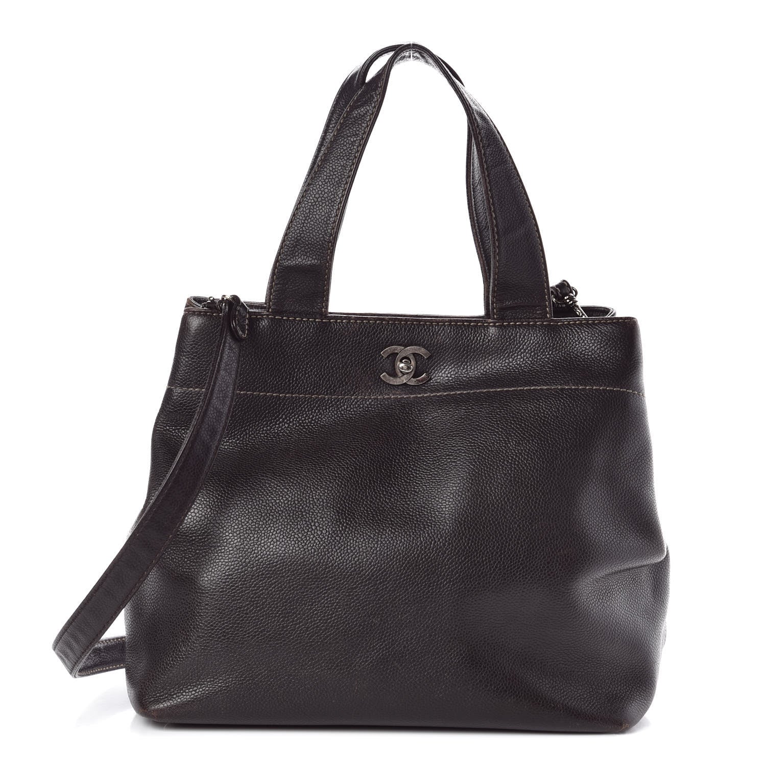 Chanel Caviar CC Shoulder Bag Brown 1 of 18